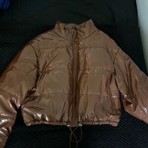 Daisy Glossy Brown Utility Jacket